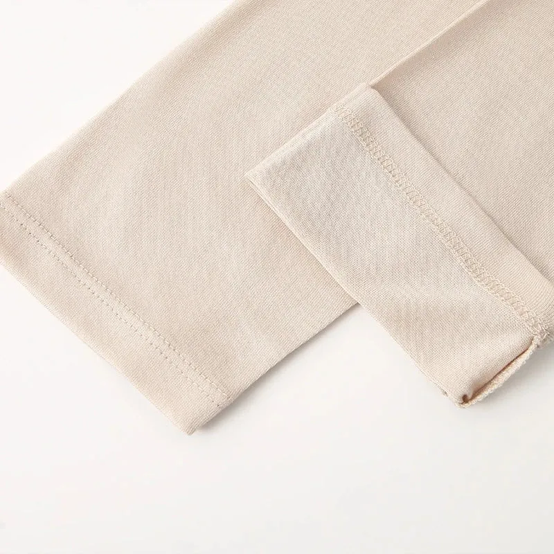 100% Silk Mock-Neck Top