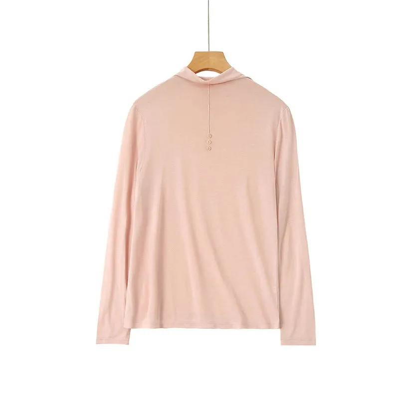 100% Silk Mock-Neck Top