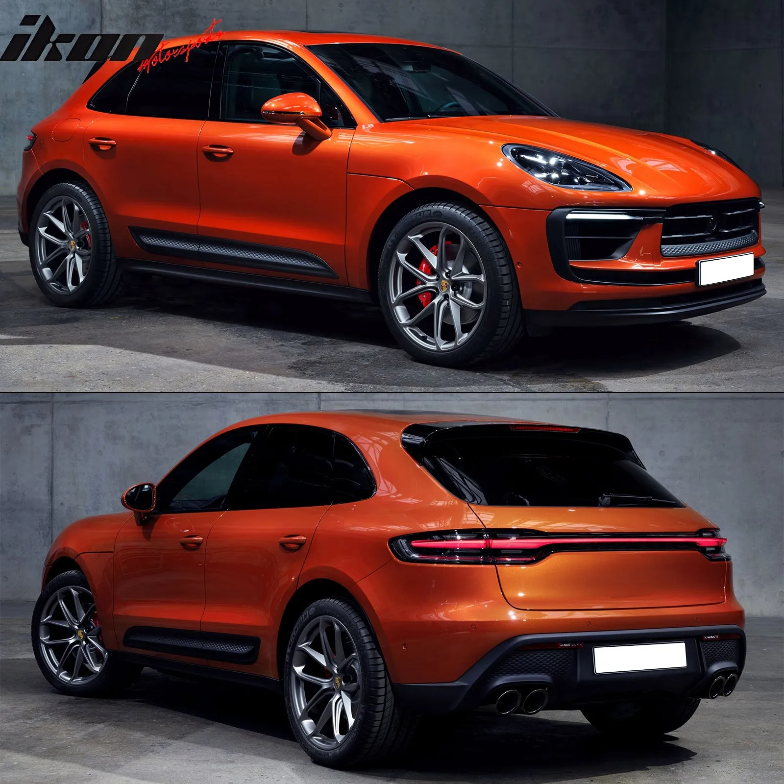 2015-2022 Porsche Macan Sports Style PU Black Side Skirts Spoiler