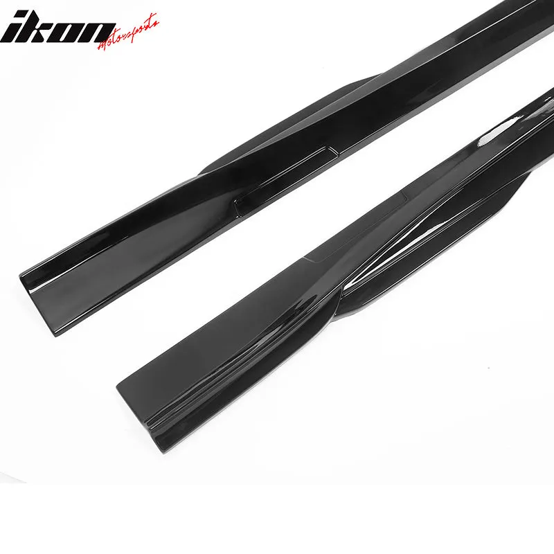 2021-2024 Ford Mustang Mach-E Gloss Black Side Skirts Rocker Panel PP