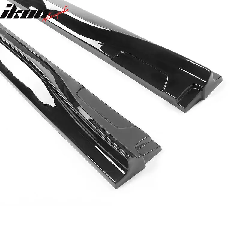 2021-2024 Ford Mustang Mach-E Gloss Black Side Skirts Rocker Panel PP