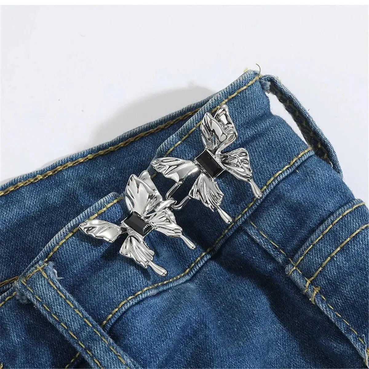 Adjustable Waistband Bowknot Set: Chic & Practical Button Adjusters
