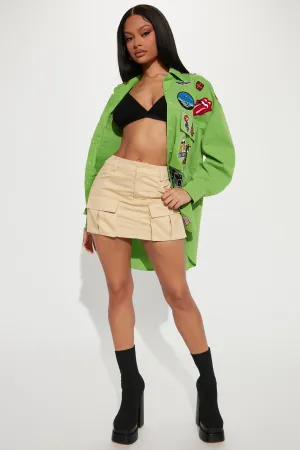 Bethany Cargo Mini Skirt - Khaki