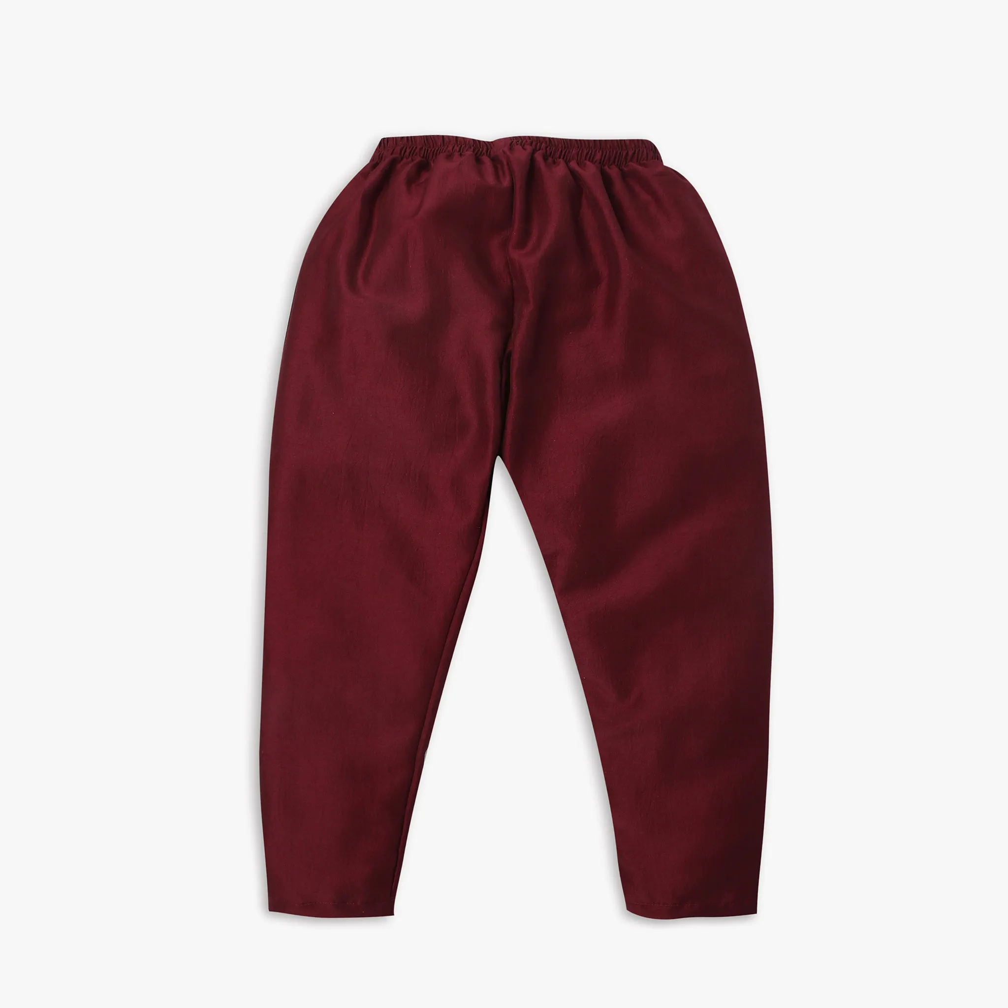 Boy's Regular Fit Jacquard Kurta & Pant with Jacket Set