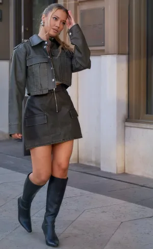Cargo Washed Skirt