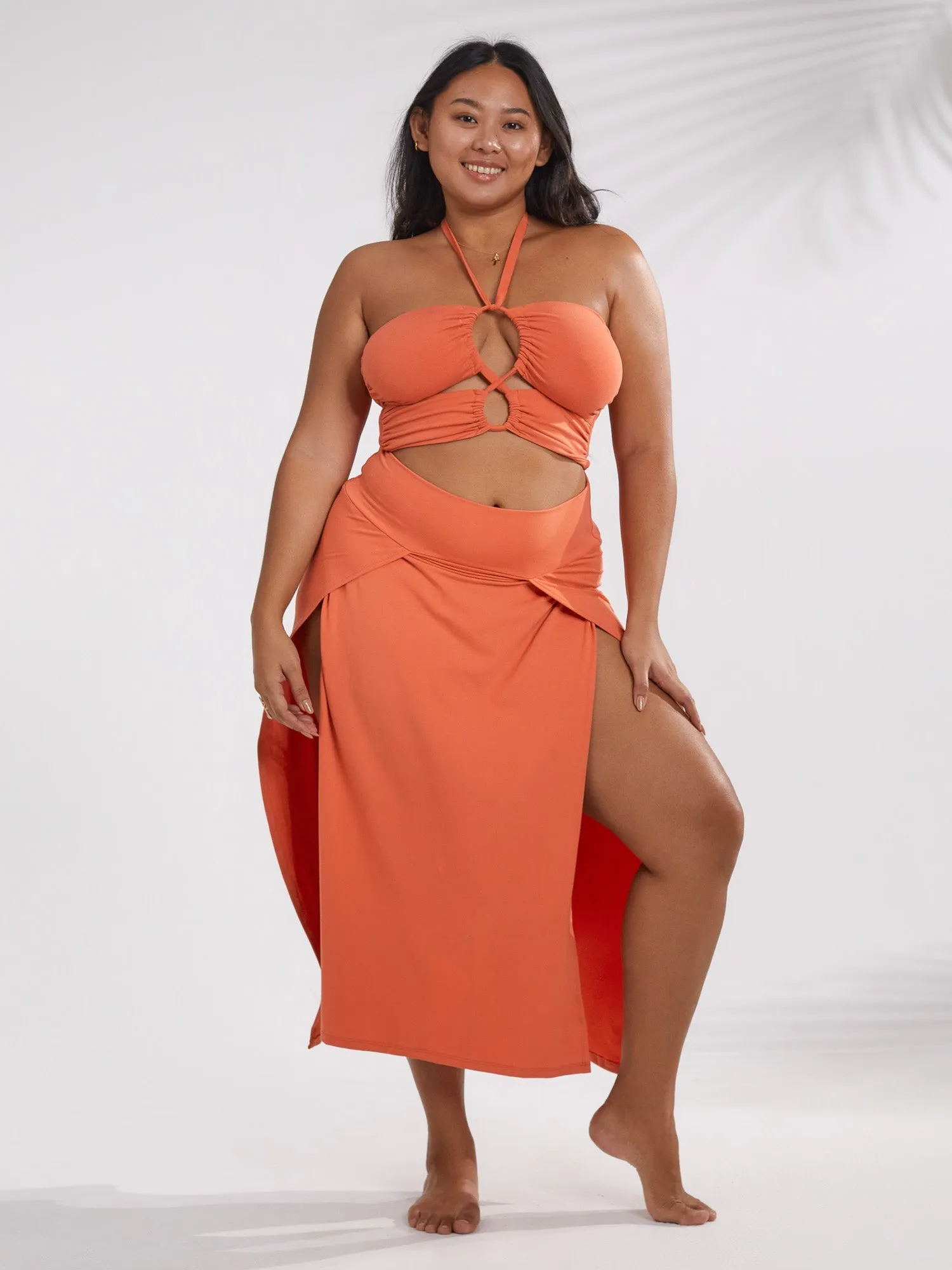 Cleopatra Midi Skirt - Coral