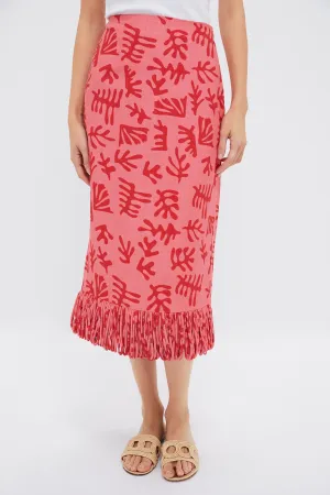 Coral & Red Reef Print Cozumel Skirt