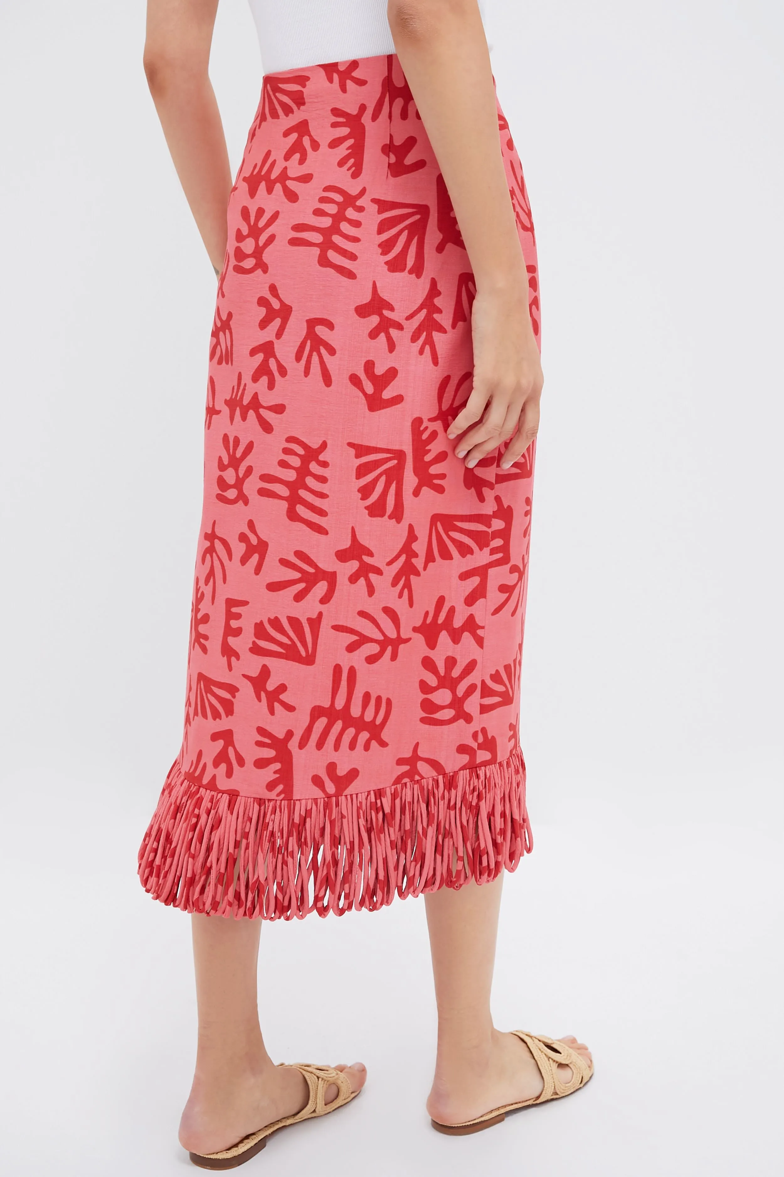 Coral & Red Reef Print Cozumel Skirt