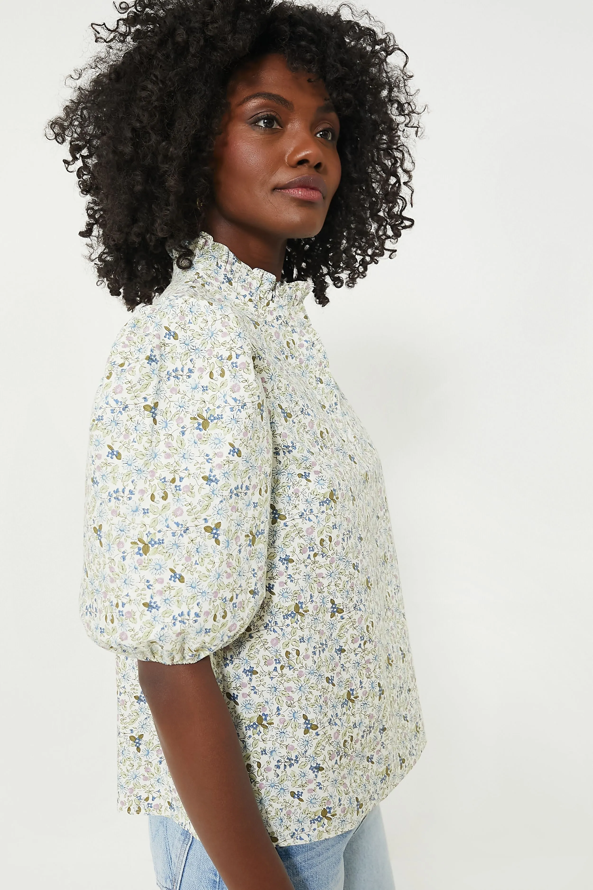 Cream Floral Florence Blouse