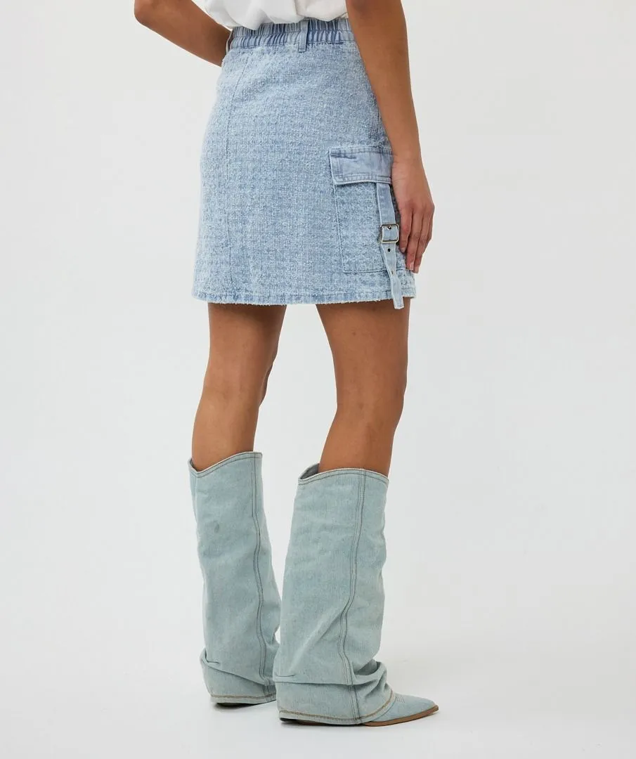 Dania Distressed Jeans Skirt - EsQualo SP2512001
