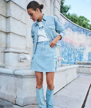 Dania Distressed Jeans Skirt - EsQualo SP2512001