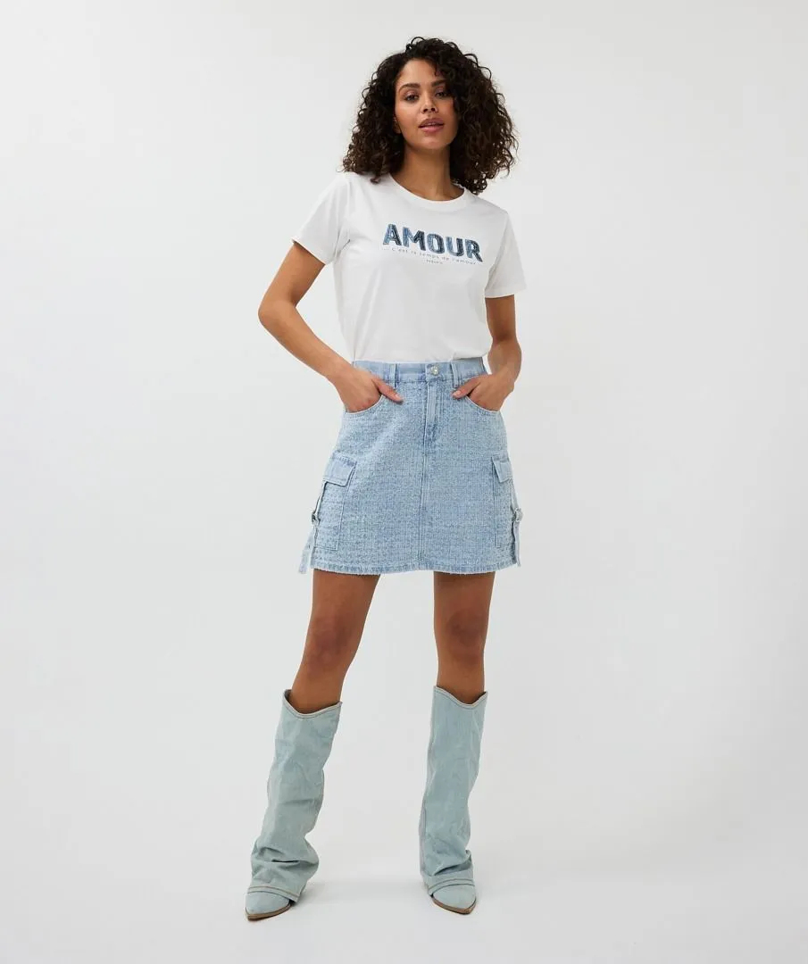 Dania Distressed Jeans Skirt - EsQualo SP2512001