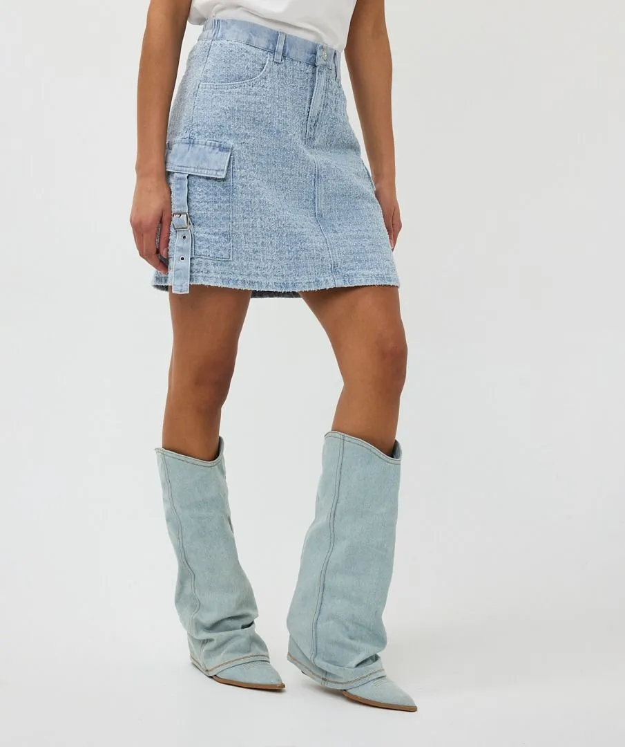 Dania Distressed Jeans Skirt - EsQualo SP2512001