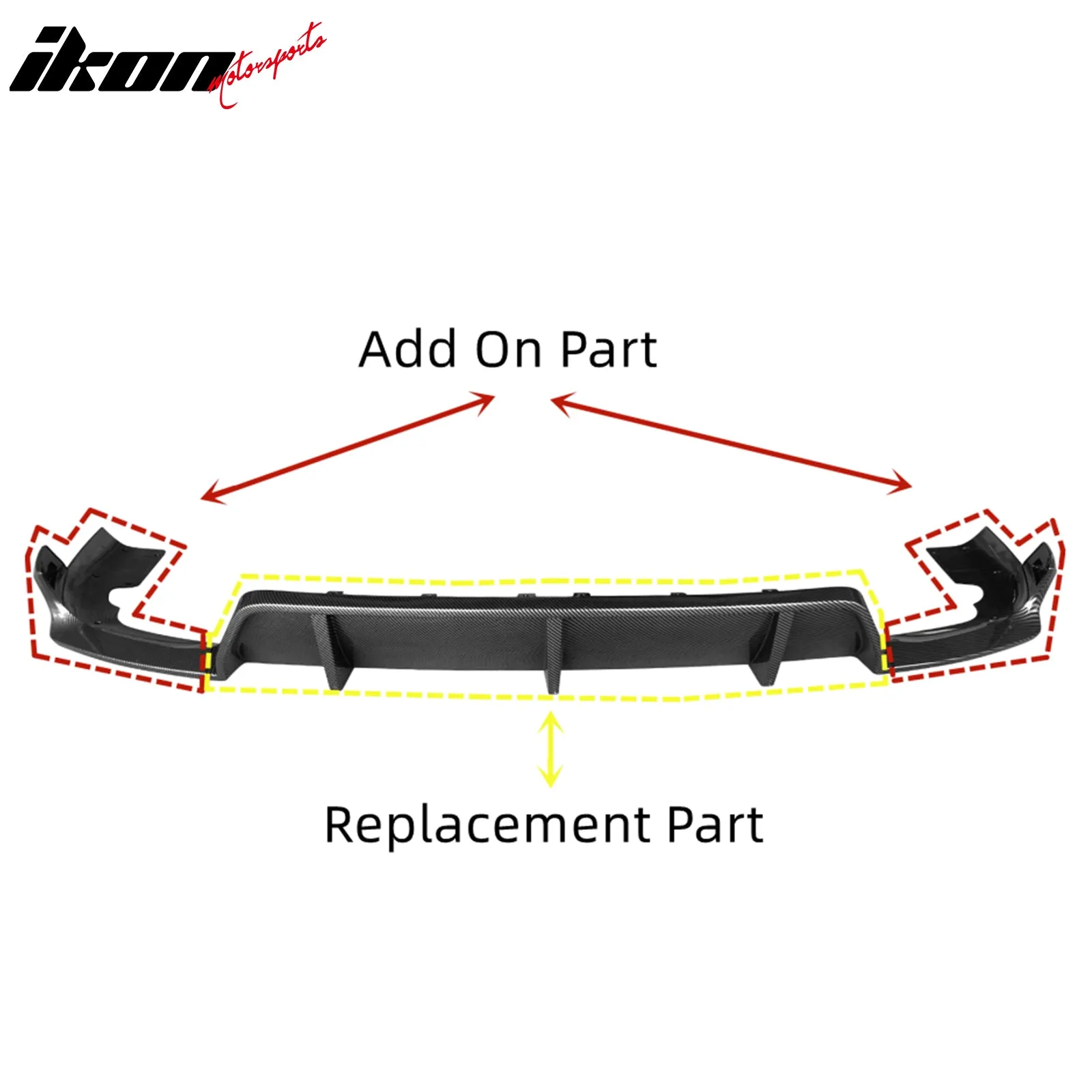 Fits 20-23 G06 X6 M Sport IKON CF Print Front Rear Lip Side Skirt