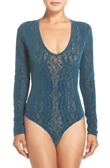 Free People On The Dance Floor Velvet Bodysuit