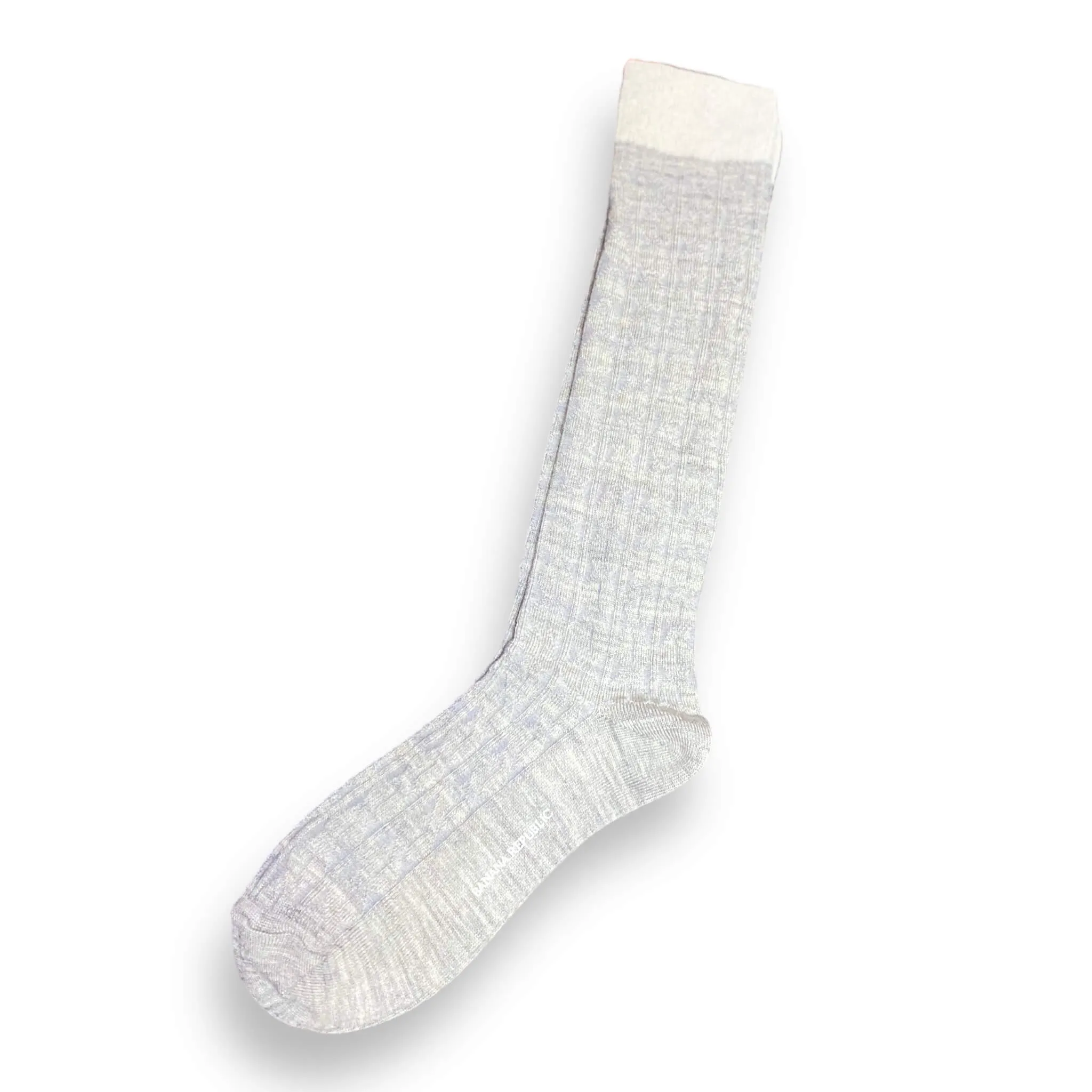 Gray Cable Knit Knee High Socks