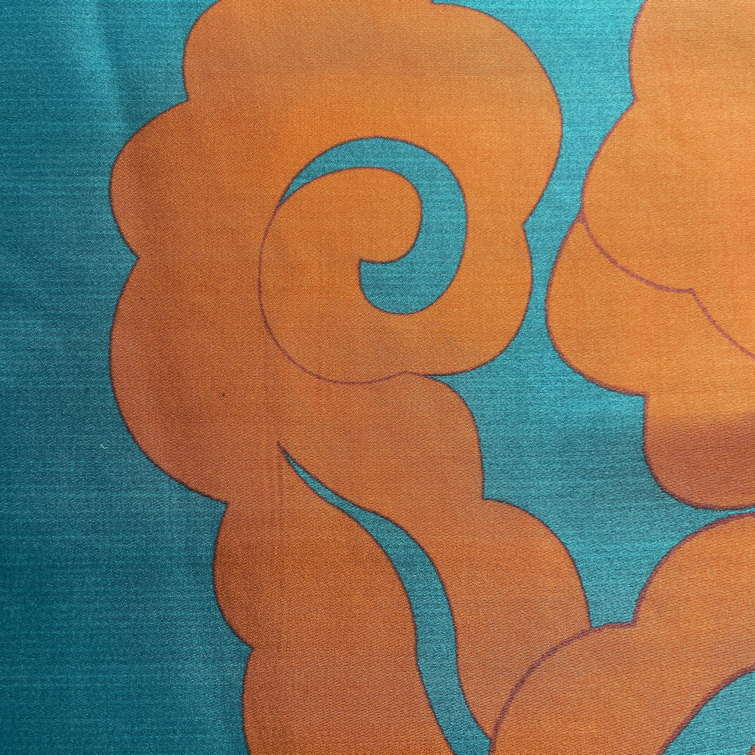 Green Abstract Print Modal Satin Fabric 19968