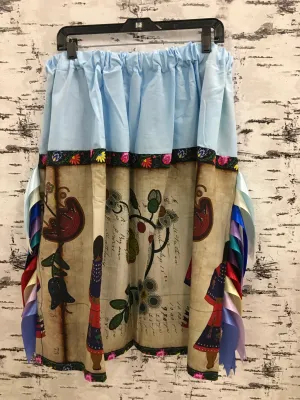 Handmade Aunties Gifts Lt Blue Ribbon Skirt