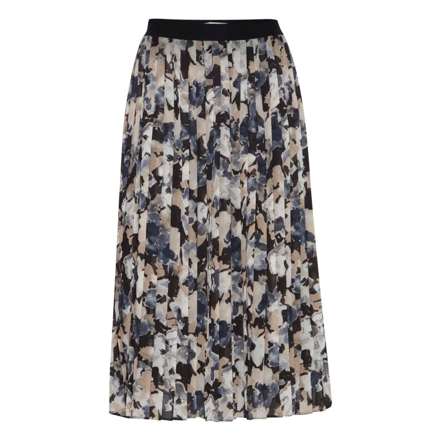 Ichi Womens Nally Skirt Big Total Eclipse Flower