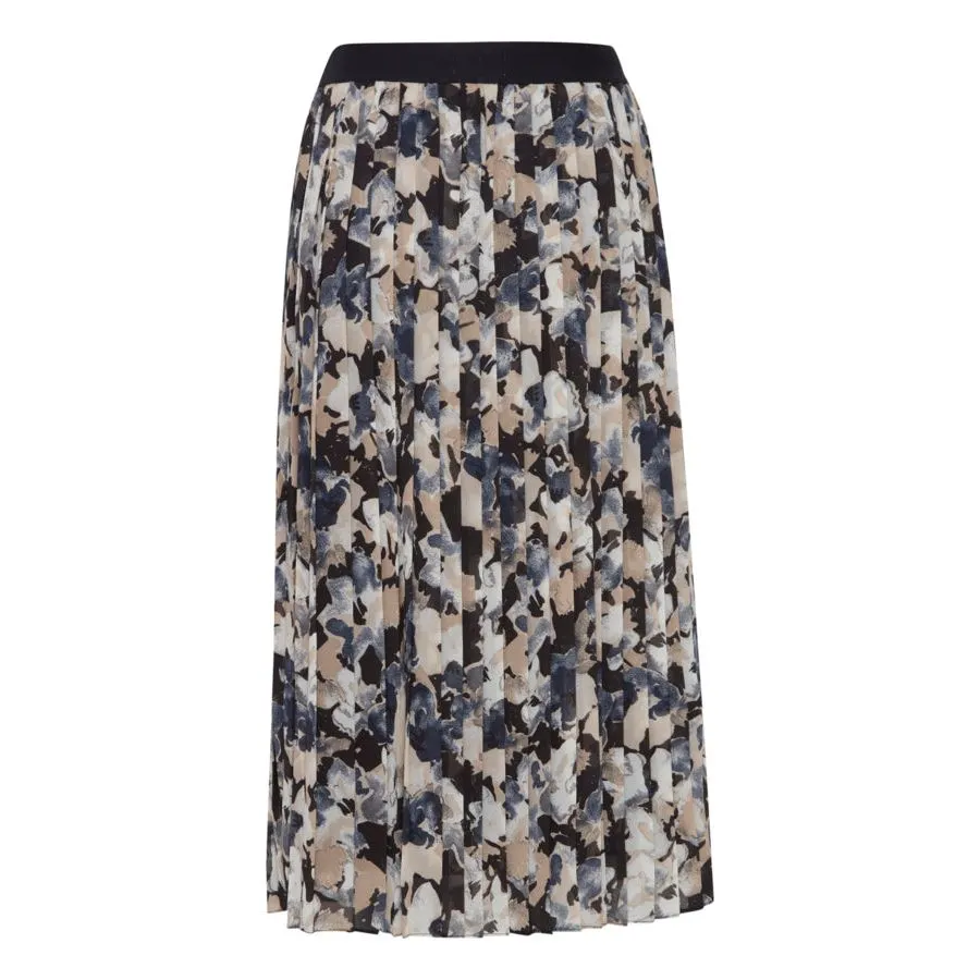 Ichi Womens Nally Skirt Big Total Eclipse Flower