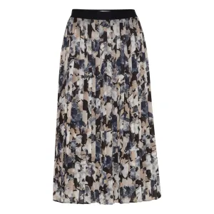 Ichi Womens Nally Skirt Big Total Eclipse Flower