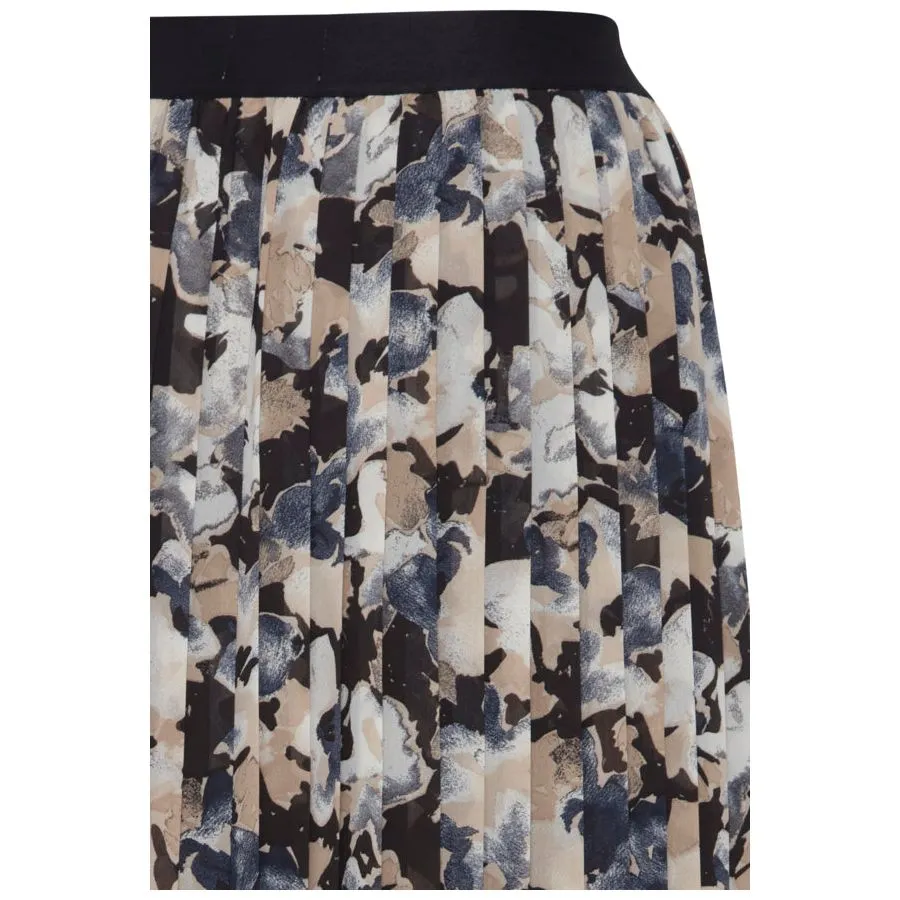 Ichi Womens Nally Skirt Big Total Eclipse Flower