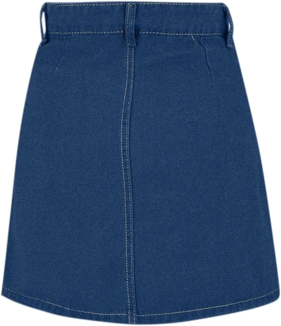 Jean Skirts for Women Denim High Waisted Trendy Stretchy Button Front Short Pencil Skirt with Patch