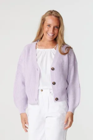 Lea cardigan - Pastel Lilac