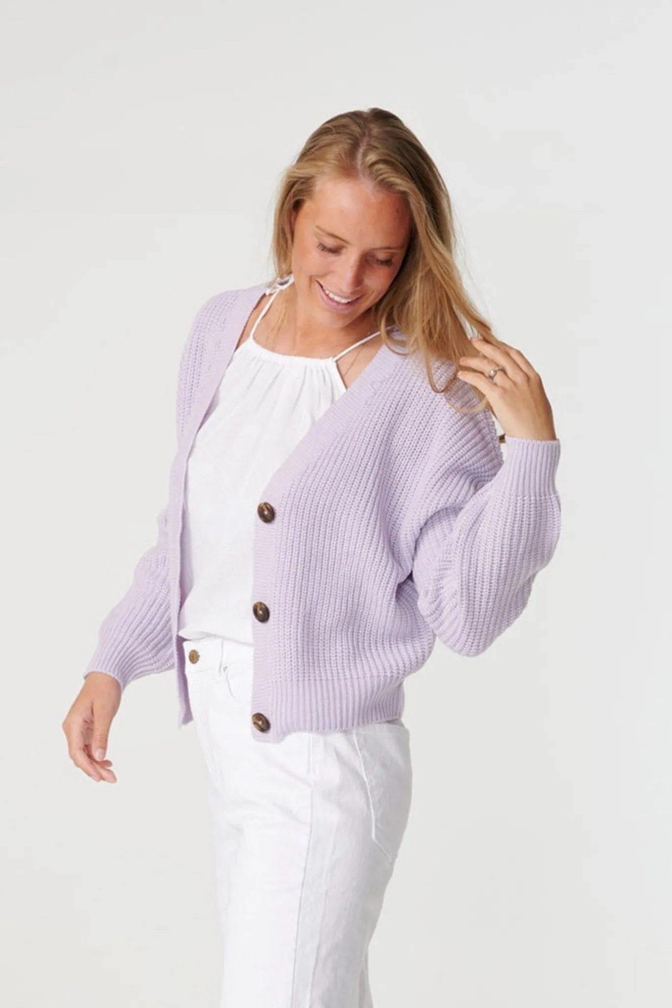 Lea cardigan - Pastel Lilac