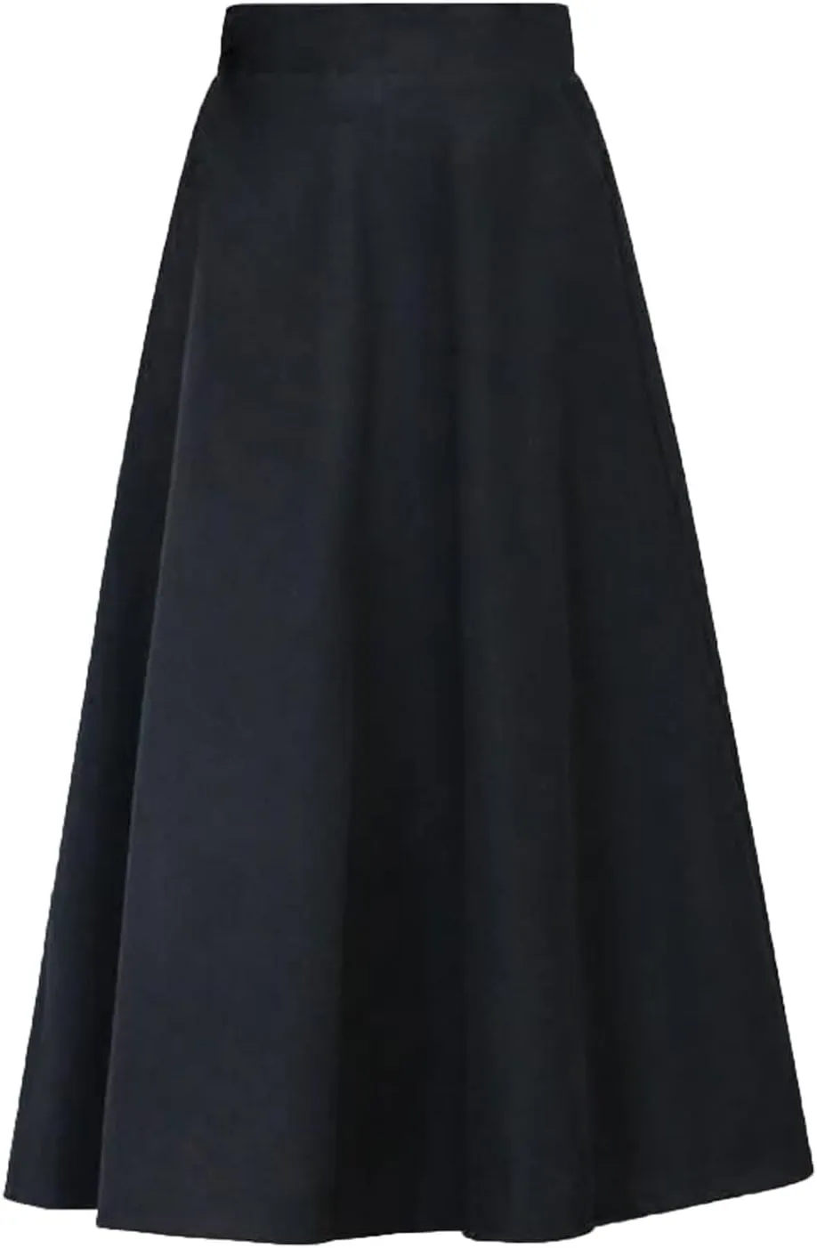 Long Skirts for Women Trendy A-Line High Elastic Waist Solid Loose Tummy Control Pleated Skirts with Pockets