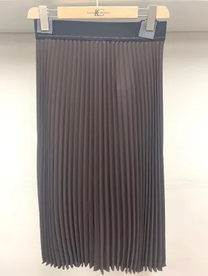 Luisa Cerano Chocolate Brown Pleated Skirt With Elasticated Waist 528257/2108 791