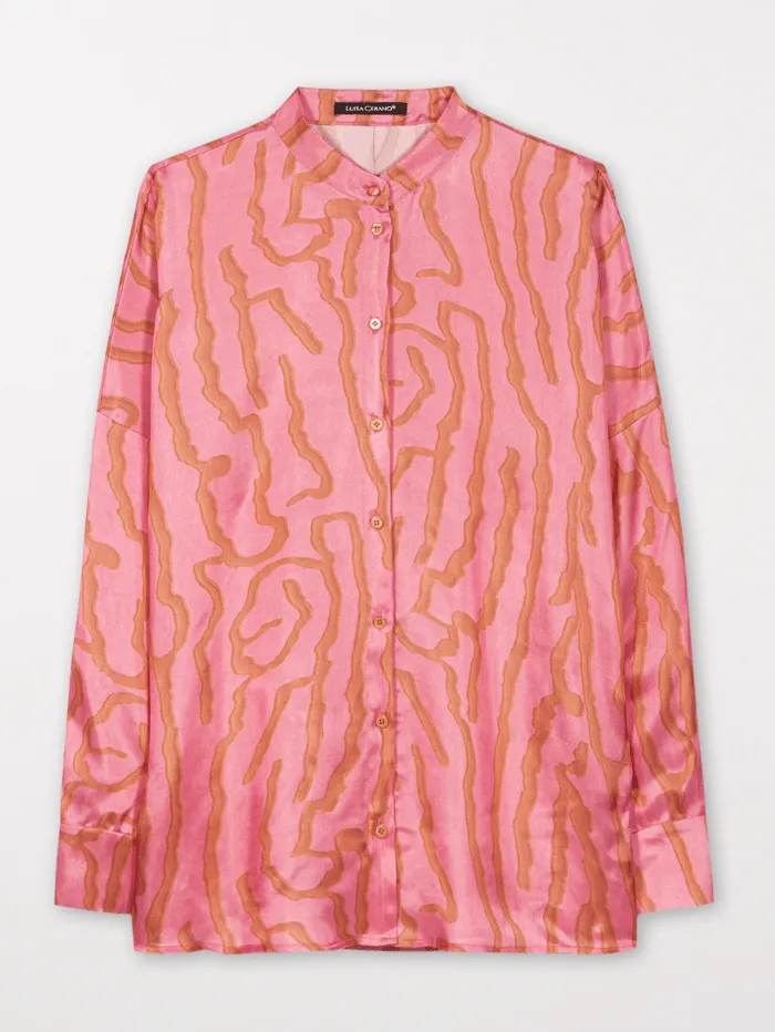 Luisa Cerano Pink Animal Print Blouse 258423 3351 4327