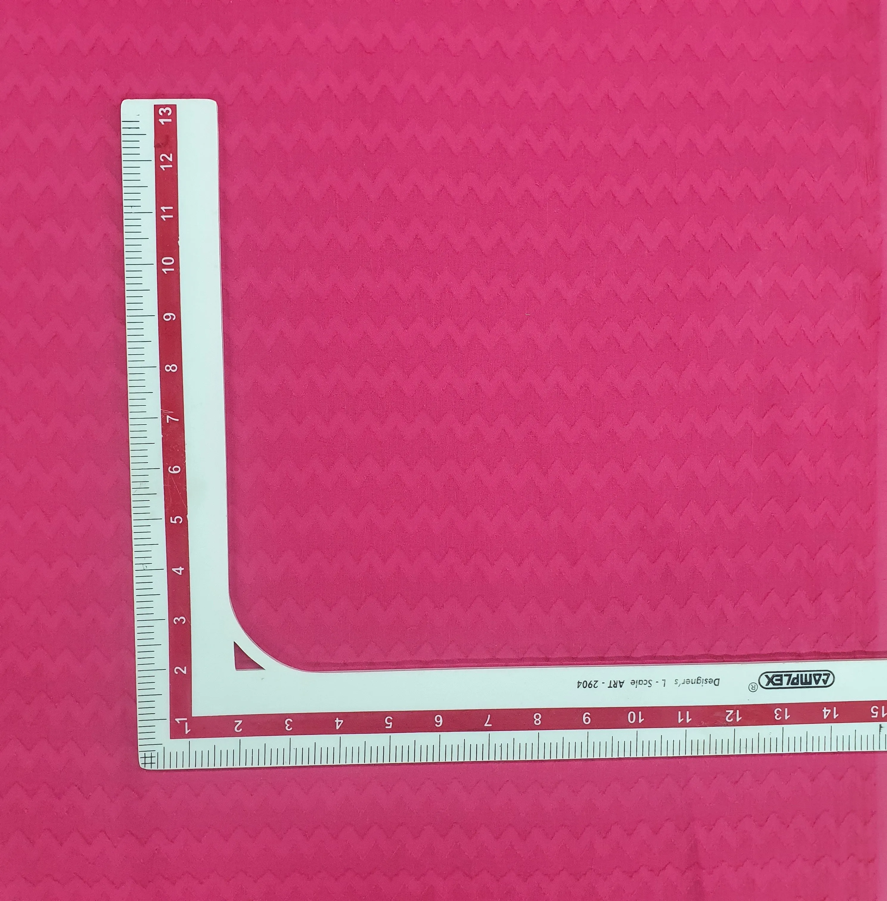Magenta Pink Solid Jacquard Cotton Fabric