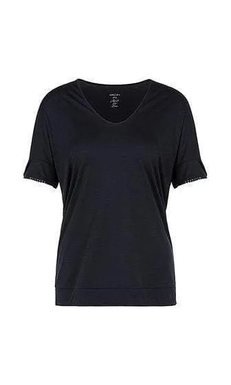 Marc Cain Collections Navy Elegant T-shirt with lace details NC 48.52 J70 395