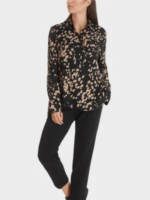 Marc Cain Collections T Black Graphic Printed Blouse TC 51.17 W79 COL 900