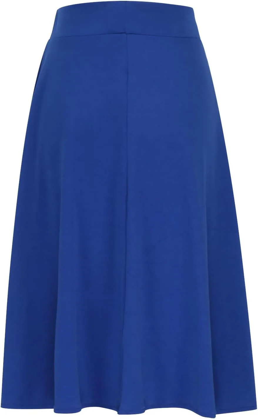 Midi Skirts for Women Elegant High Waisted Knee Skirts Spring Summer Hip-Wrapped Skirt Solid Color A-Line Skirts