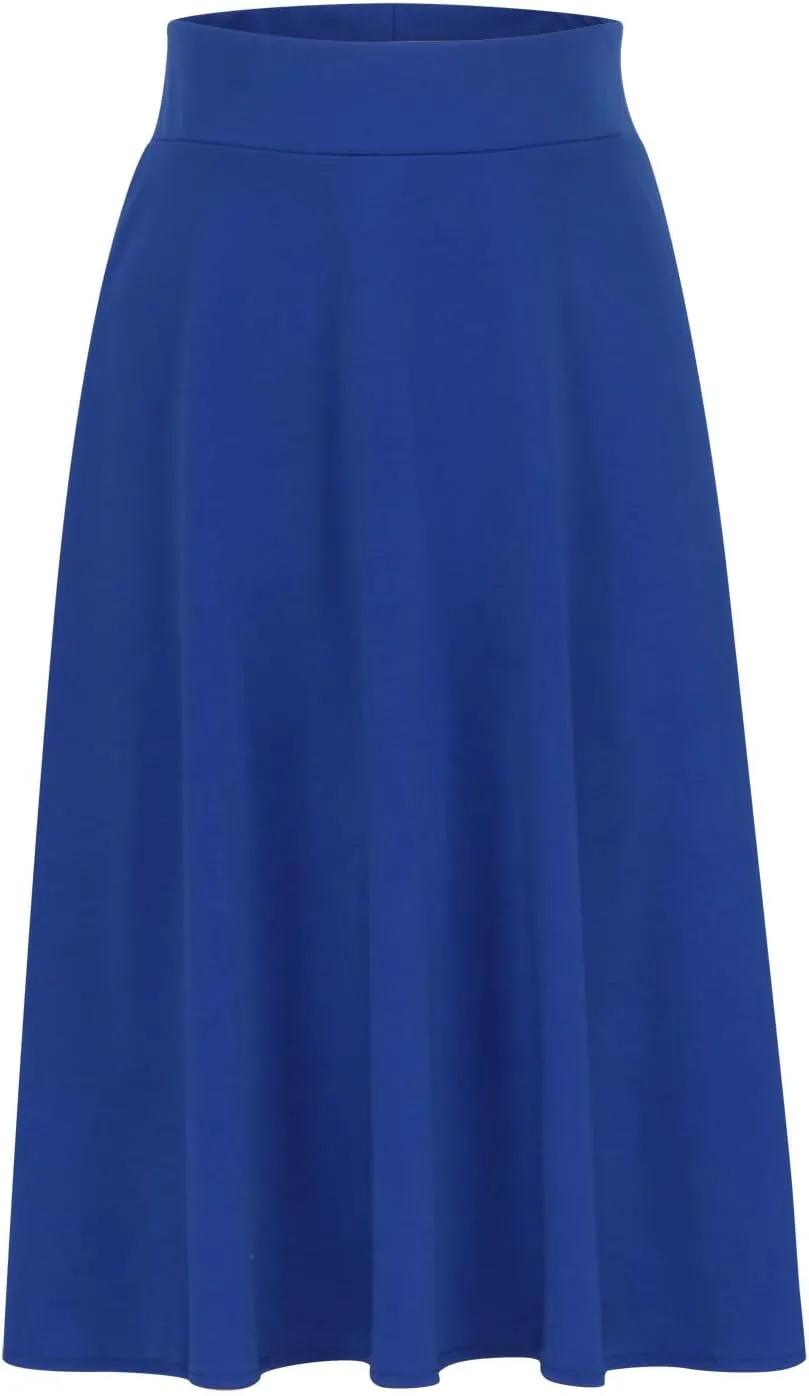 Midi Skirts for Women Elegant High Waisted Knee Skirts Spring Summer Hip-Wrapped Skirt Solid Color A-Line Skirts
