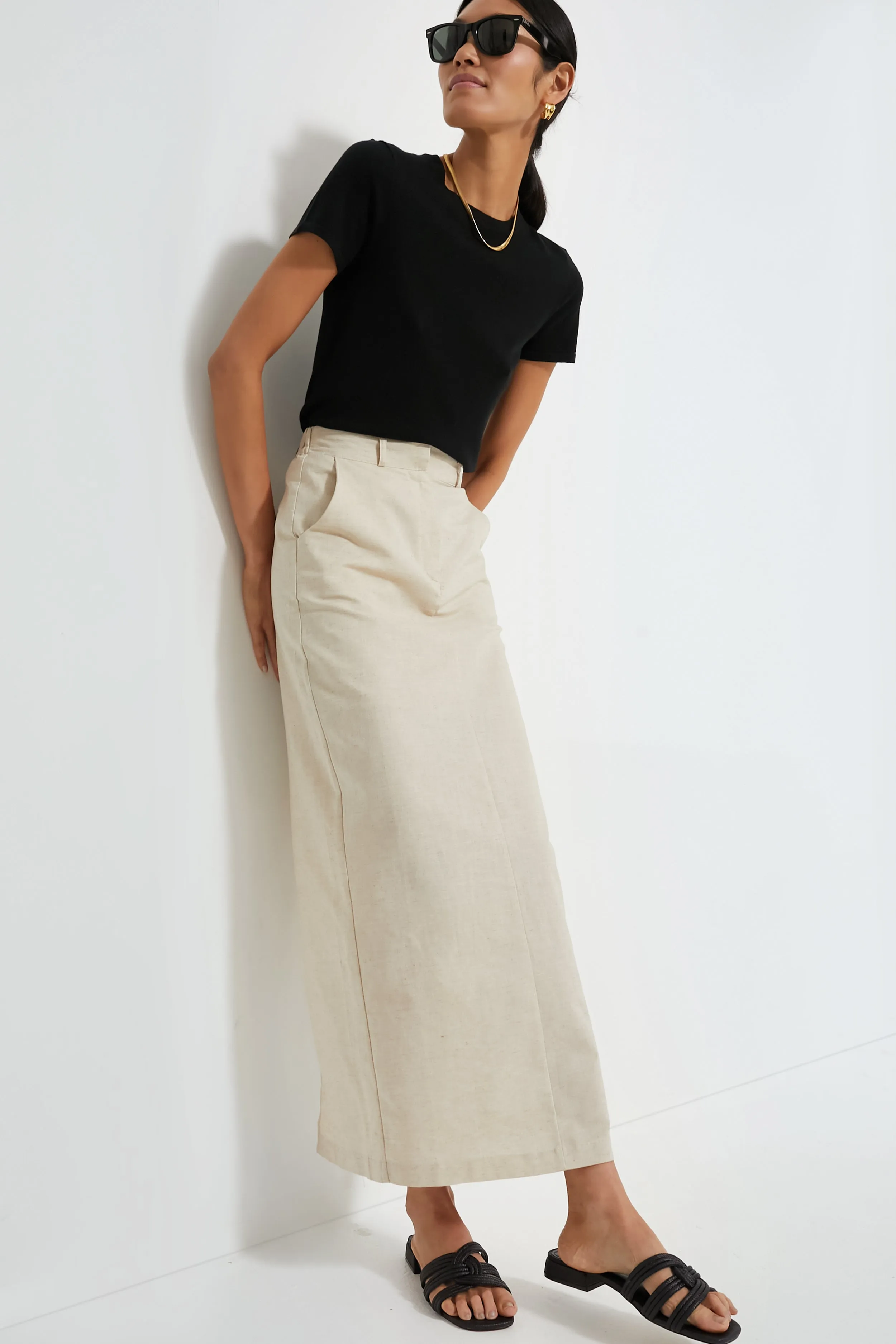 Natural Midi Skirt