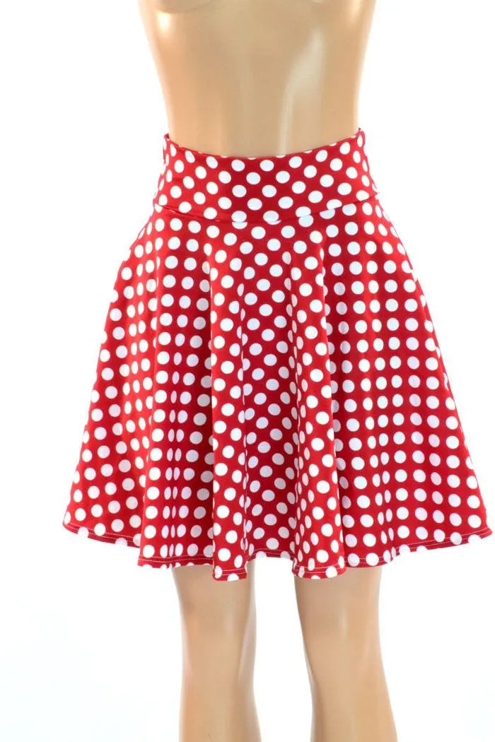Polka Dot Minnie Skater Skirt