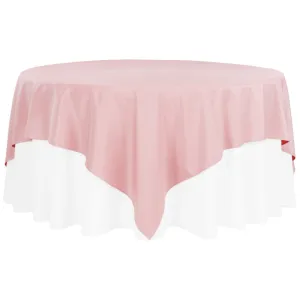 Polyester Square 90"x90" Overlay/Tablecloth - Dusty Rose/Mauve
