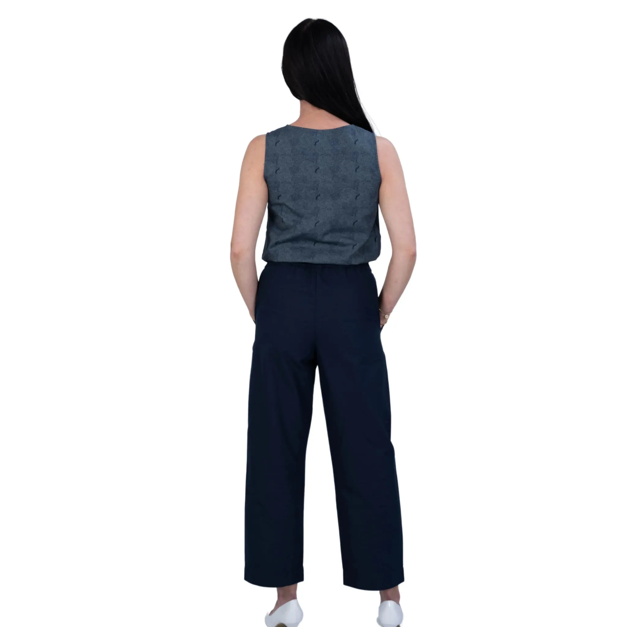 Prussian Blue Ajrakh Jumpsuit: Limited Edition Office Wear