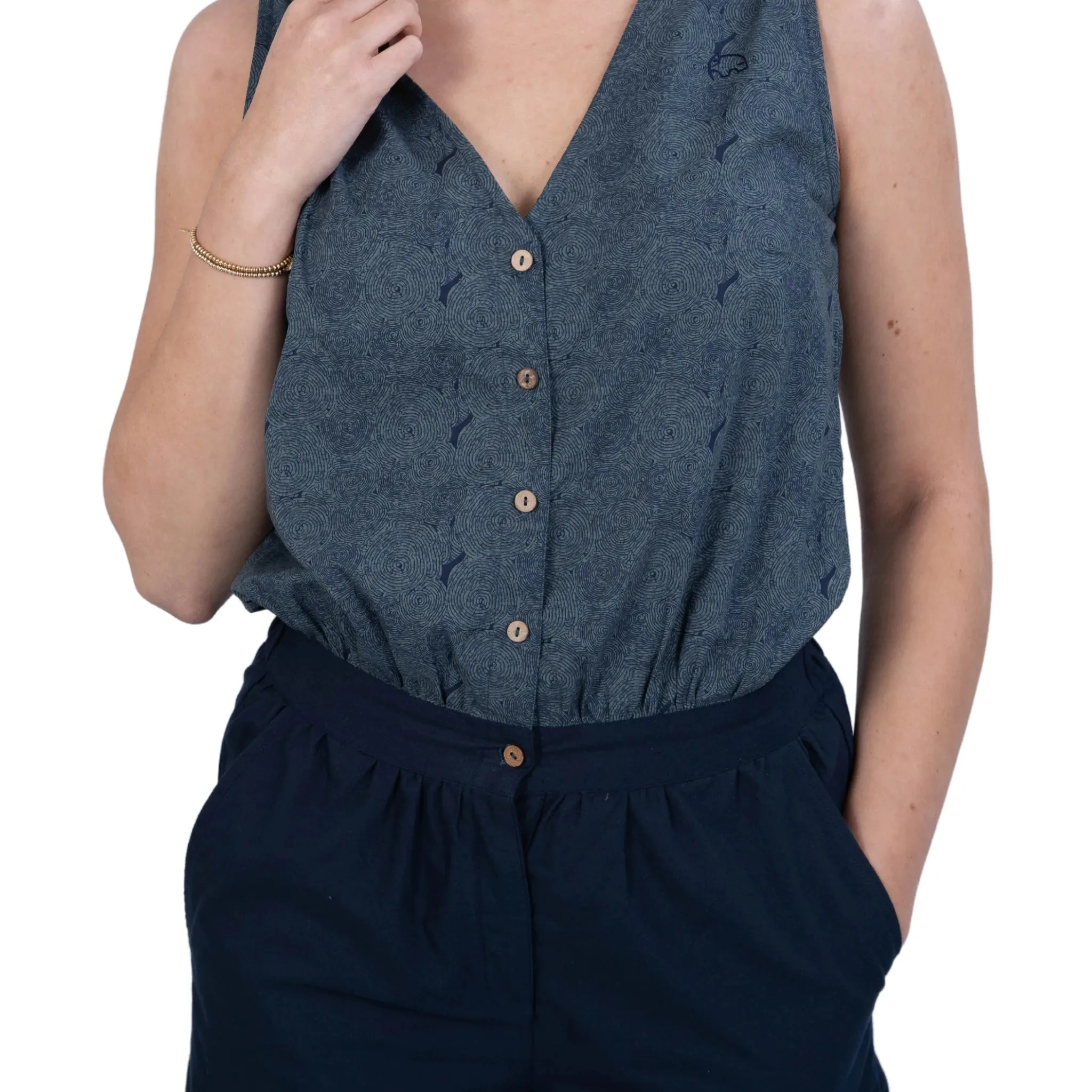 Prussian Blue Ajrakh Jumpsuit: Limited Edition Office Wear