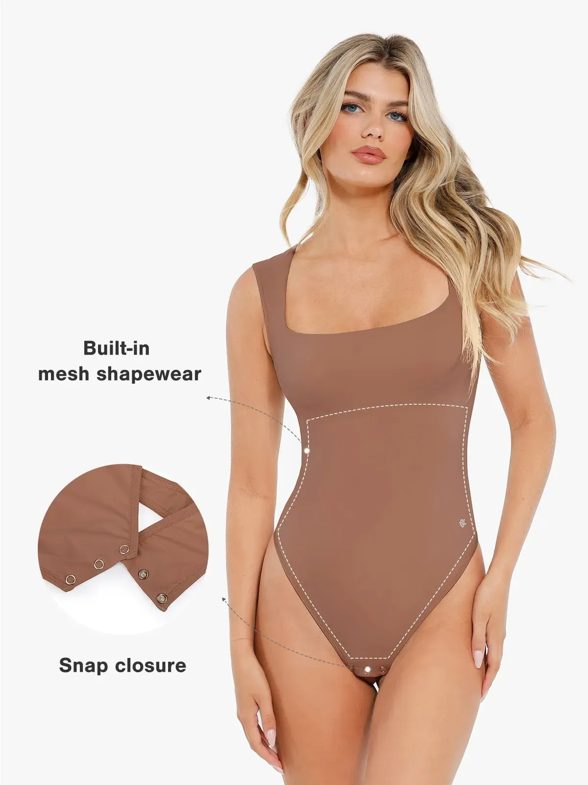 Shapewear Cloudsense Sleeveless Square Neck Bodysuit