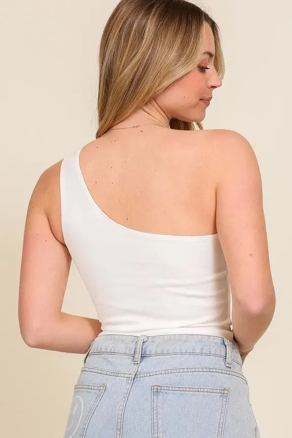 Timing Inc. Carrie One Shoulder Bodysuit  Sleek, Chic & Statement-Making