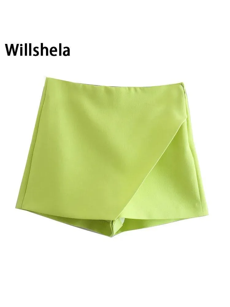 Vintage Asymmetrical Skort: Stylish All-Season Upgrade