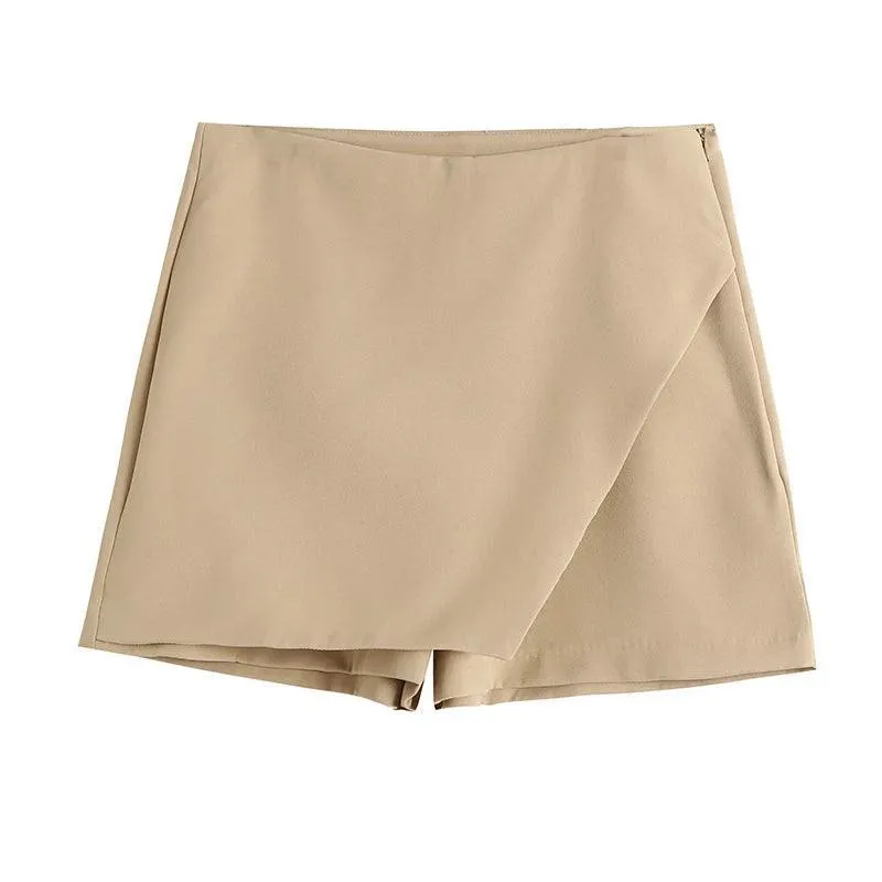 Vintage Asymmetrical Skort: Stylish All-Season Upgrade