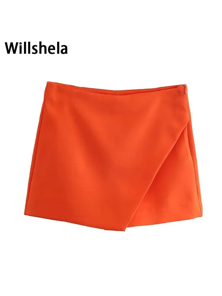 Vintage Asymmetrical Skort: Stylish All-Season Upgrade