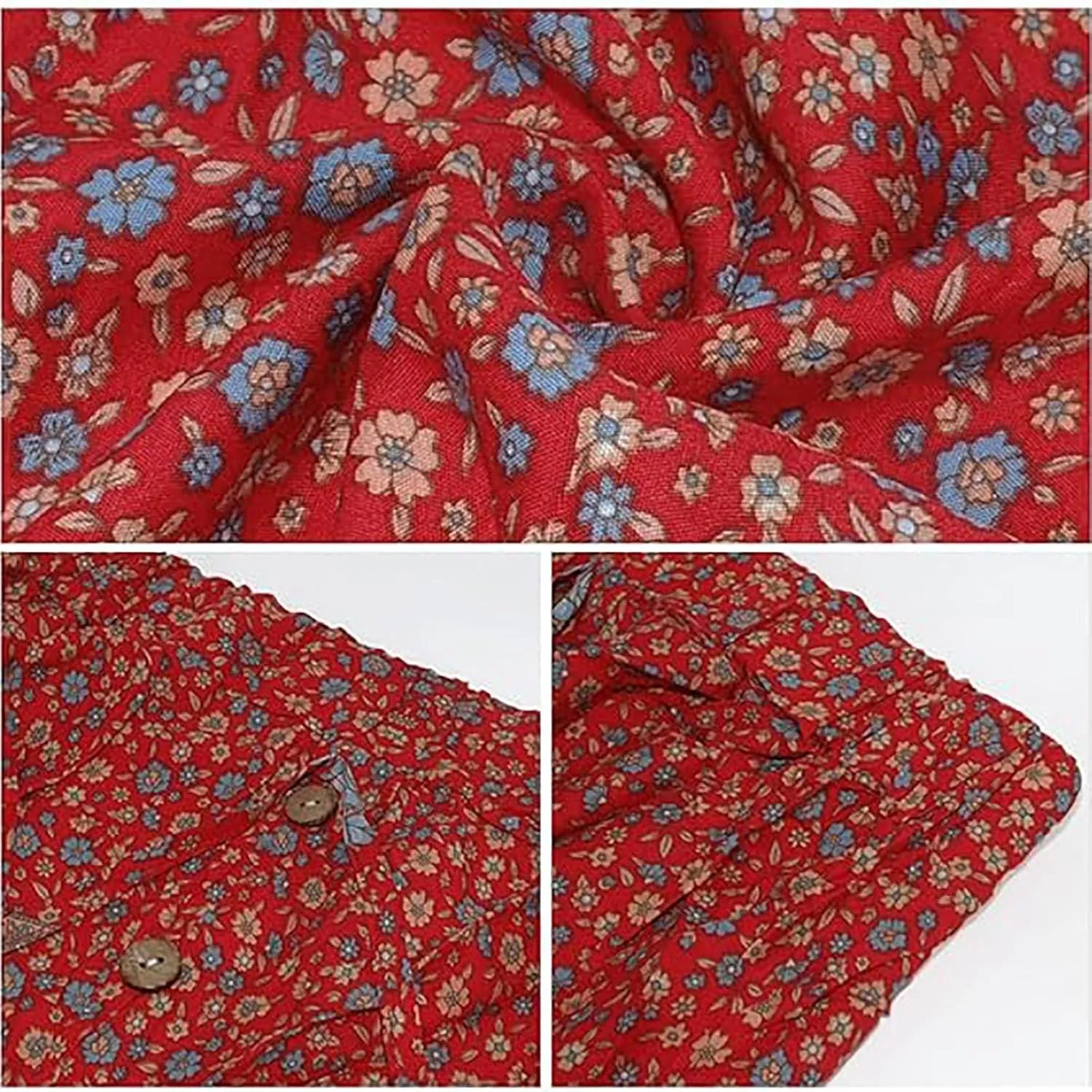 Woman Skirt Womens Boho Floral Maxi Skirt High Waisted Long Skirt Fashion Print Casual Lace Button Girls Tutu