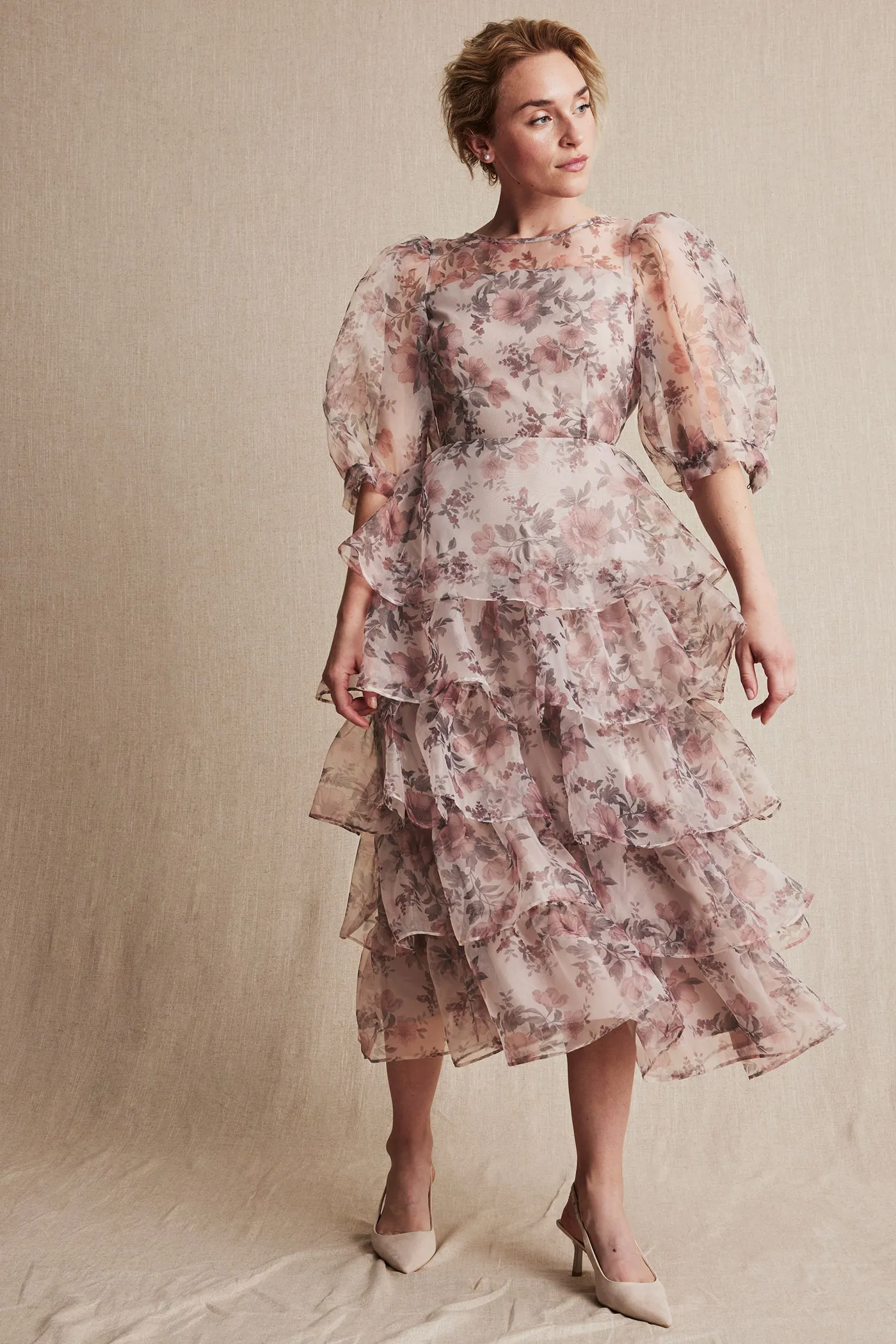 Women's floral organza dress