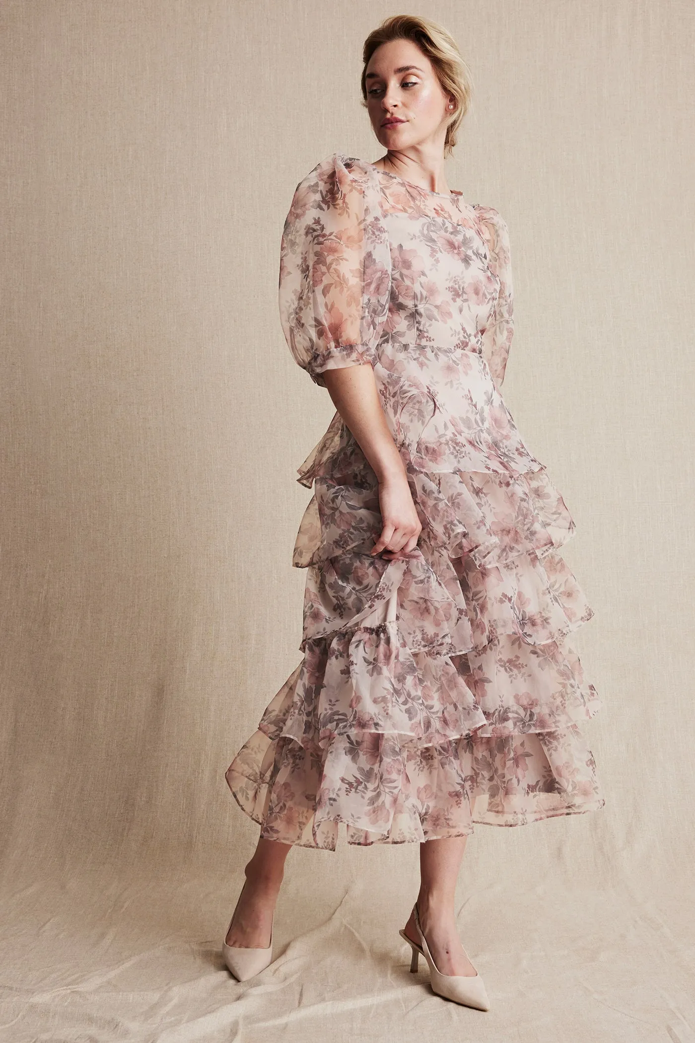 Women's floral organza dress